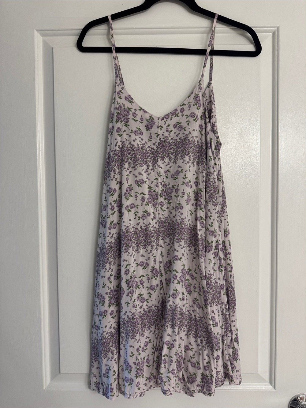 Brandy Melville Lilac Floral Spaghetti Strap Dress